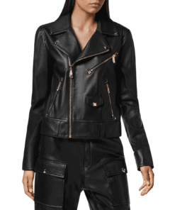 PHILIPP PLEIN LEATHER BIKER STUDS JACKET