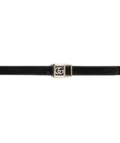 GUCCI THIN BELT WITH DOUBLE G BUCKLE