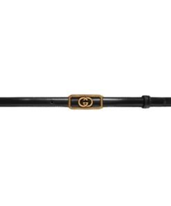 GUCCI THIN BELT WITH INTERLOCKING G BUCKLE