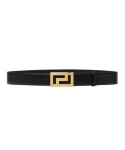 VERSACE GRECA LEATHER BELT 4 CM