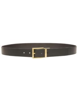 BALLY DRESS BELT IN BLACK LEATHER