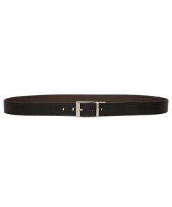BALLY DRESS BELT IN BROWN AND BLACK LEATHER