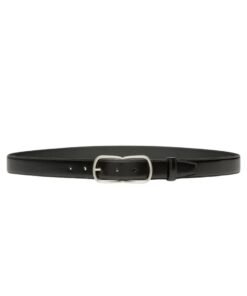 BALLY LOTO 30MM BELT IN BLACK BRUSHED LEATHER
