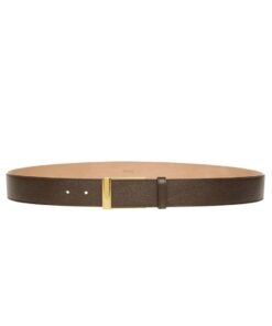 BALLY OUTLINE DRESS BELT IN BROWN LEATHER