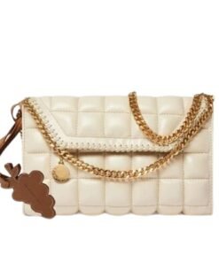 STELLA MCCARTNEY FALABELLA SQUARE QUILTED WALLET CROSSBODY BAG