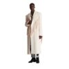 BALMAIN UNISEX LONG FRINGED WOOL AND CASSHMERE COAT - Product View