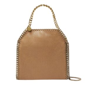 STELLA MCCARTNEY FRAYME STUDDED GRAINY ALTER MAT MEDIUM FLAP SHOULDER BAG