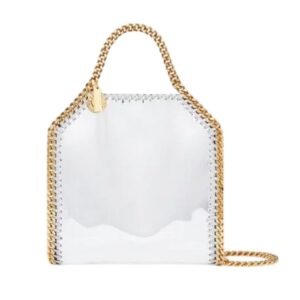 STELLA MCCARTNEY FALABELLA MIRRORED CHROME-FINISH TOTE BAG