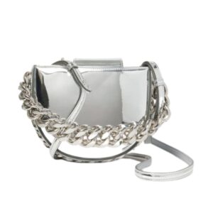 STELLA MCCARTNEY FRAYME MIRRORED SMALL SHOULDER BAG