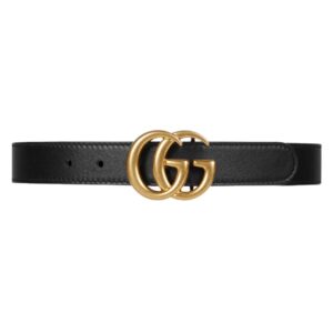 GUCCI CHILDREN'S LEATHER DOUBLE G BELT