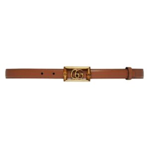 GUCCI BELT WITH DOUBLE G BUCKLE AND BAMBOO