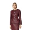 leather hourglass jacket women - Product View