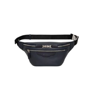 SANTONI BLUE TUMBLED LEATHER BELT BAG