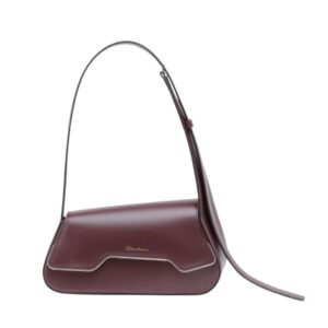 SANTONI BURGUNDY LEATHER THEPLUTO BAG