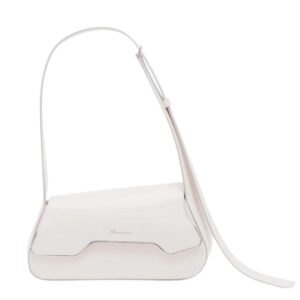 SANTONI WHITE LEATHER THEPLUTO BAG