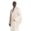 BALMAIN UNISEX LONG FRINGED WOOL AND CASSHMERE COAT - Product View