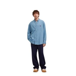ami embroidered shirt - Front View