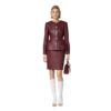 leather hourglass jacket women - Side View