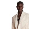 BALMAIN UNISEX LONG FRINGED WOOL AND CASSHMERE COAT - Product View