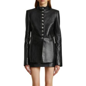 KHAITE THE SAMUEL JACKET IN BLACK LEATHER