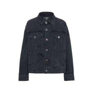 BALMAIN WORN EFFECT DENIM JACKET