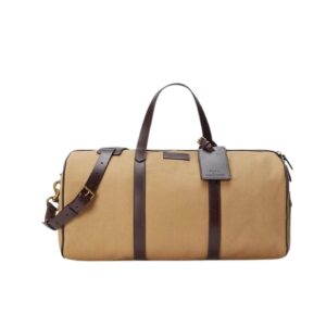RALPH LAUREN LEATHER-TRIM CANVAS DUFFEL