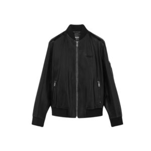 VERSACE LEATHER BOMBER JACKET