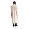 BALMAIN UNISEX LONG FRINGED WOOL AND CASSHMERE COAT - Side View