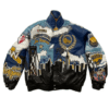 Golden State Warriors 7th Championship Leather Jacket - Front View