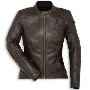 Ducati Sebring Leather Brown Jacket Front