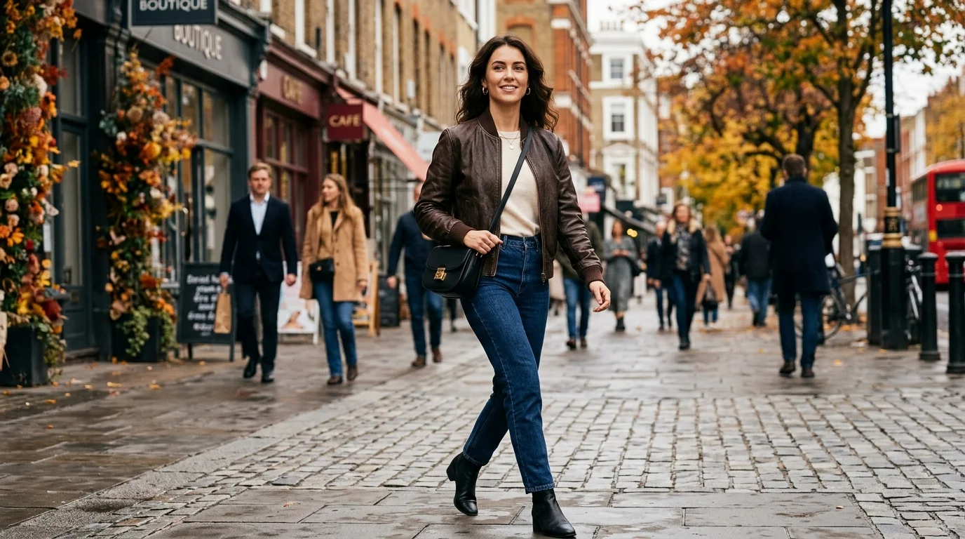 Leather Bomber Jacket for Women 7 Outfit Ideas
